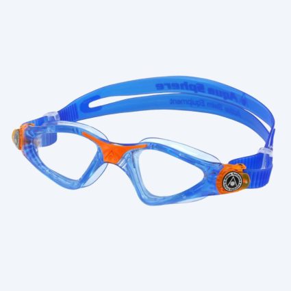 Aquasphere svømmebriller til børn (6-15) - Kayenne - Blå/orange (klar linse)
