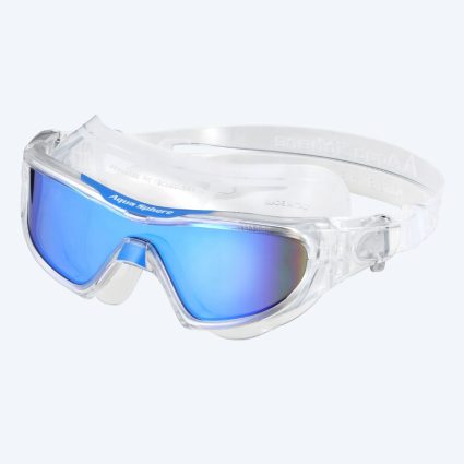 Aquasphere svømmemaske - Vista Pro Titanium Mirror - Klar/blå - Åbent vand svømmebriller - Maske