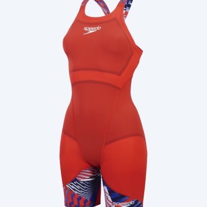 Speedo konkurrence badedragt til piger - LZR Ignite - Rød/blå/hvid