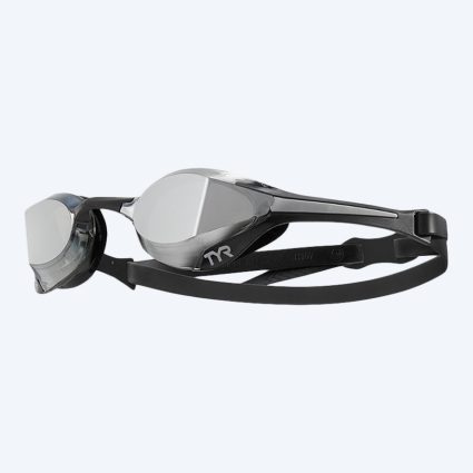 TYR Elite svømmebriller - Tracer-X Elite Mirrored - Sort/sølv